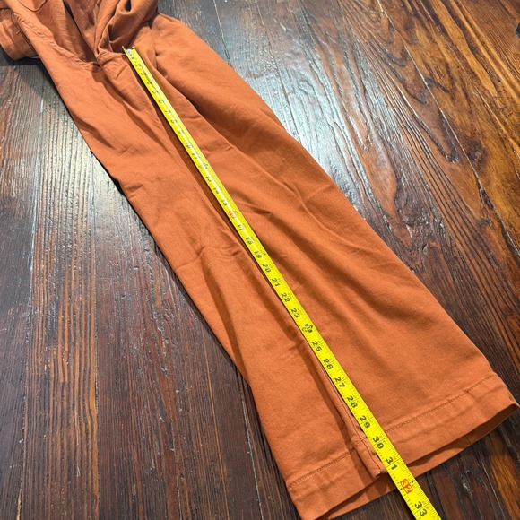 Judy Blue Jeans Women 24W Auburn Orange Garment Dyed Wide Leg Pants Boho - Picture 8 of 13
